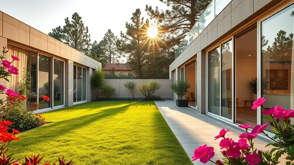 modern living garden view apartments