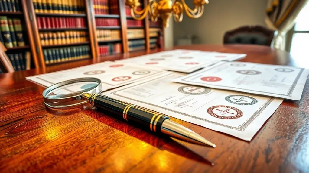 key documents defining legal status