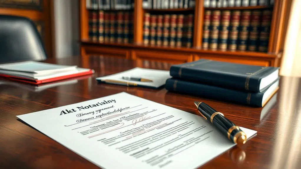 usługi notarialne i harmonogram